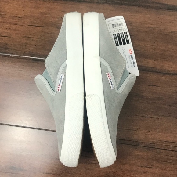 NWT - Superga 2388 Suew Grey Mules - Size 6 - Picture 10 of 13